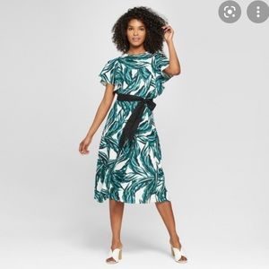 Who what wear palm midi dress size s